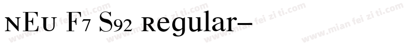 NEU F7 S92 Regular字体转换